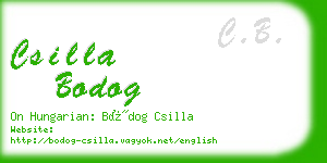 csilla bodog business card